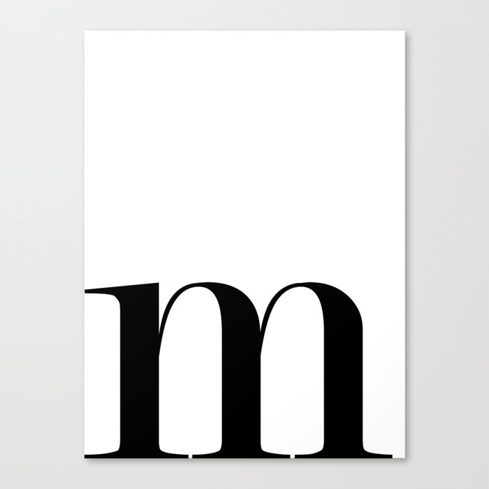 Monogram Series Letter M Canvas Print by raincityprints | Society6