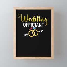 Wedding Officiant Marriage Minister Funny Pastor Framed Mini Art Print