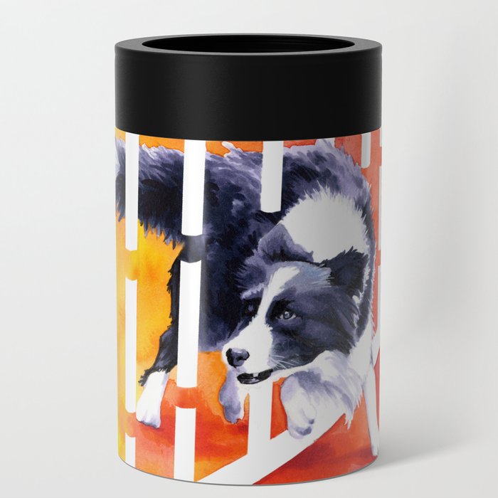 Border Collie Weaving Can Cooler