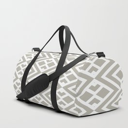 Taupe and White Diamond Shape Tile Pattern 2 Pairs DE 2022 Trending Color Reclaimed Wood DET625 Duffle Bag