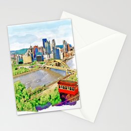 Pittsburgh Aerial View Stationery Card