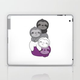 Asexual Flag Pride Lgbtq Cute Sloth Bunch Laptop Skin