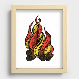 Campfire Recessed Framed Print