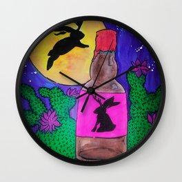 To catch a jackalope Wall Clock | Watercolor, Impressionism, Painting, Myth, Mixedmedia, Jackalope, Paint, Mythology 