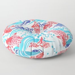 Japanese Koi Fish Art Floor Pillow