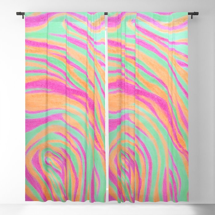 Neon Marble Blackout Curtain