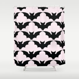 Pink Bats Shower Curtain