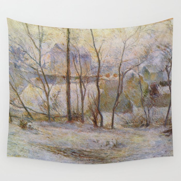 Garden under snow - Paul Gauguin (1879) Wall Tapestry