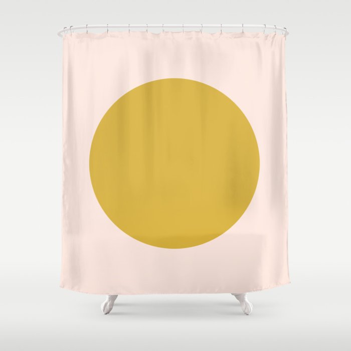 Pale Blush Pink Solid Shower Curtain, Solid Mustard Yellow Shower Curtains