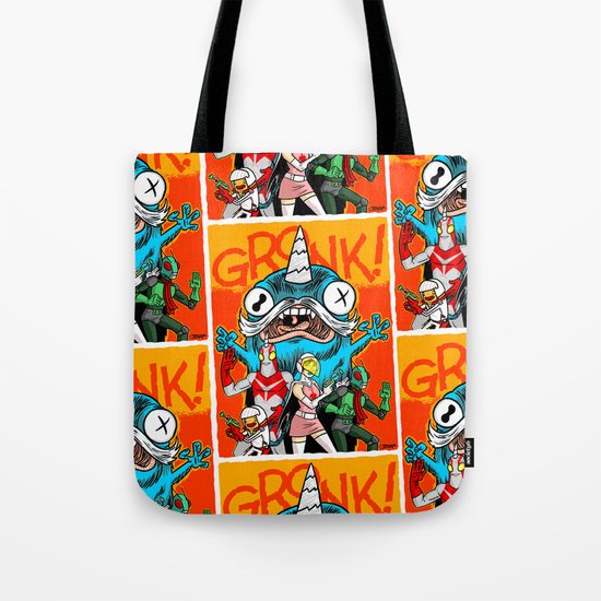 the Cryptid Crew VS Uncle Corny Kaiju Tote Bag