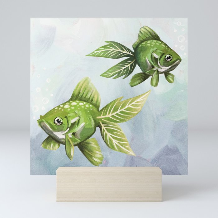 Leafy Fish Mini Art Print