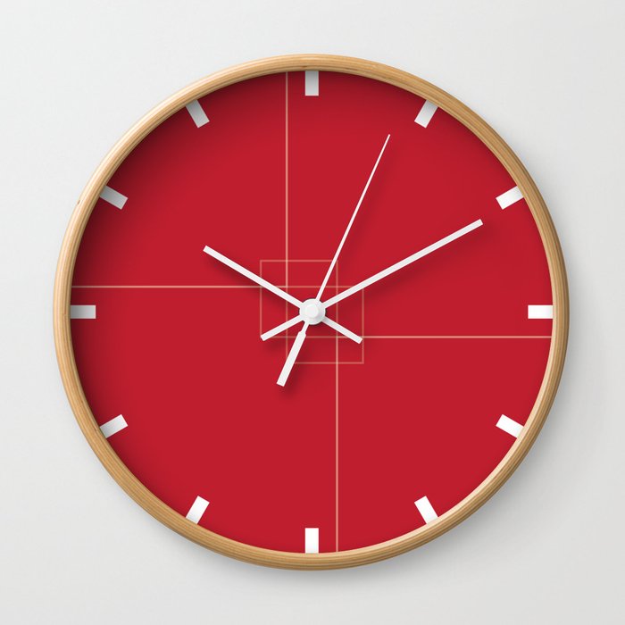 Red Clock Design Wall Clock