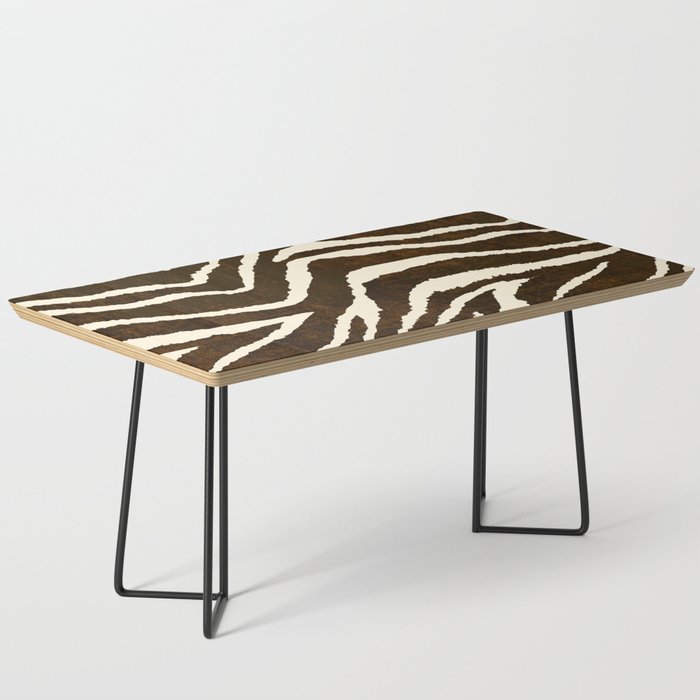 ANIMAL PRINT ZEBRA IN WINTER BROWN AND BEIGE 2019 Coffee Table