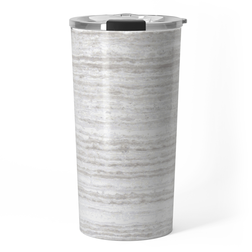 Gray Faux Marble Stone Block Travel Mug by gogaart
