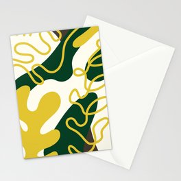 Abstract line shape fern 9 Stationery Card