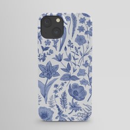 Meadow Magic Blooming Blue & White Wild Flower Floral iPhone Case