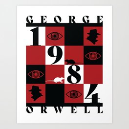 1984 George Orwell Minimalist Art Art Print