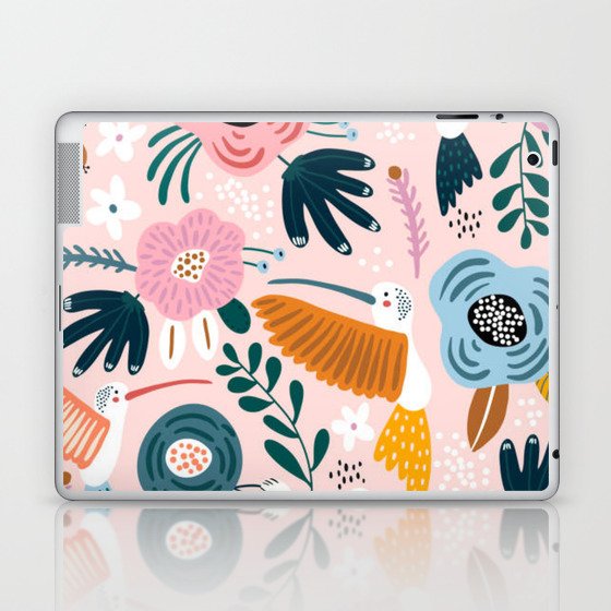 Colibri Birds and Flowers 1 Laptop & iPad Skin