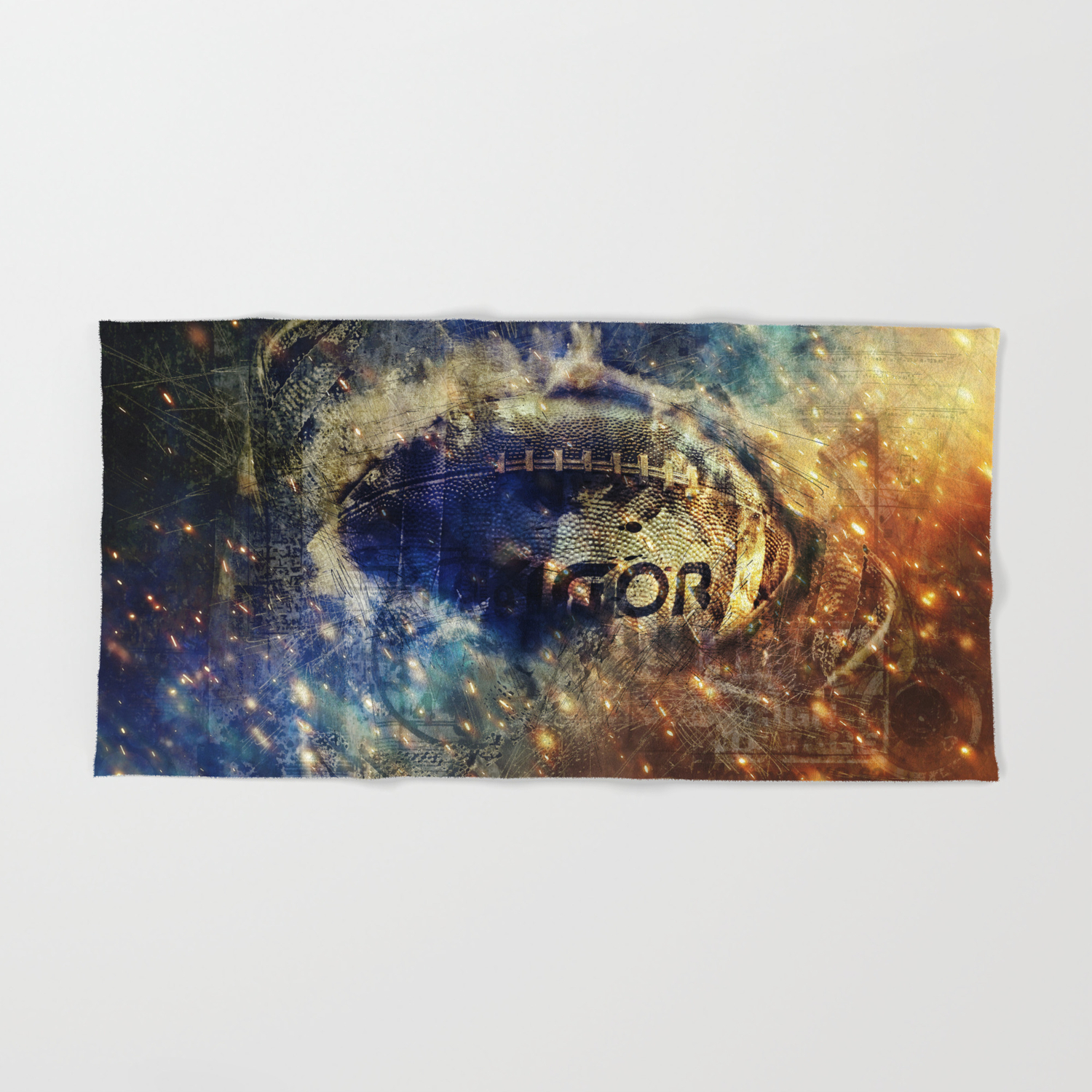Abstract American Football Hand Bath Towel By Simonegatterwe Society6