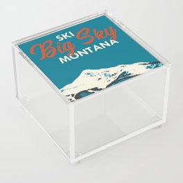 Ski Big Sky Montana Vintage Poster Acrylic Box