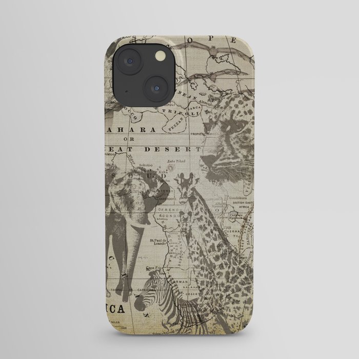 Out of Africa vintage wildlife art iPhone Case