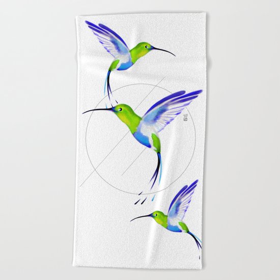 Under the Sign of Colibri Beach Towel