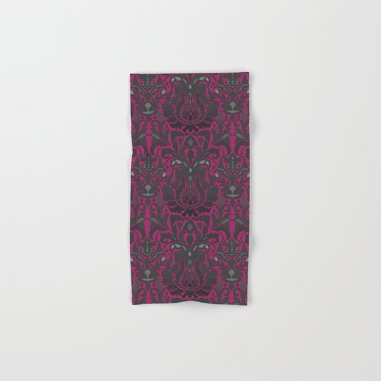 Aya damask fuchsia Hand & Bath Towel