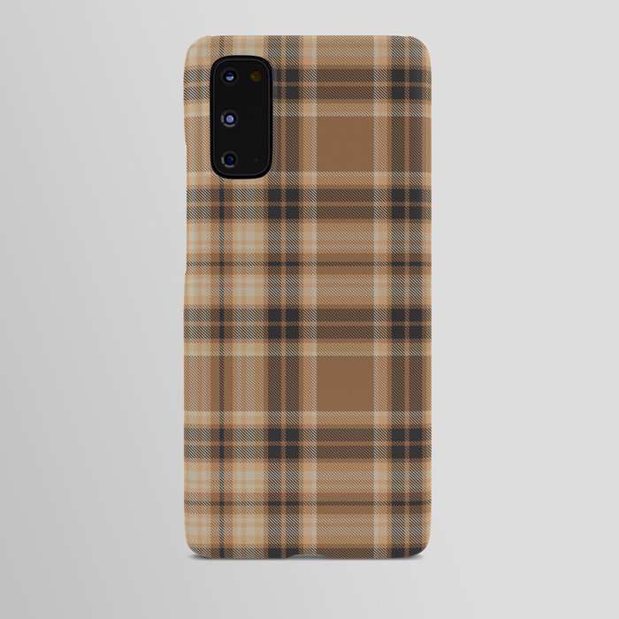 Brown Ombre Plaid Tartan Textured Pattern Android Case