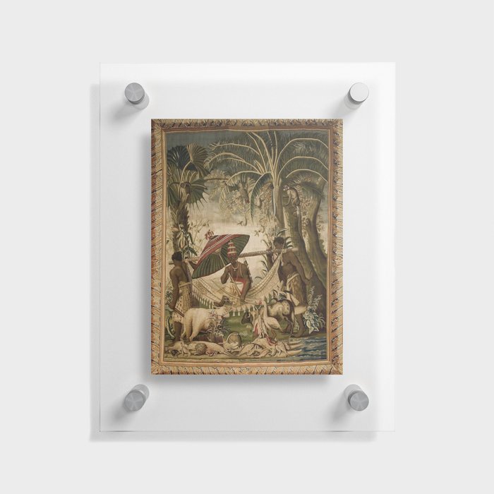 Antique 17th Century Louis XIV Ancient India French Gobelin Tapestry Floating Acrylic Print