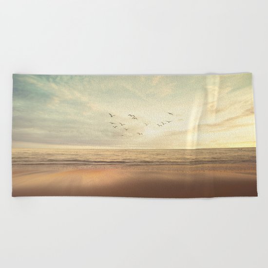 Summer Seagulls Beach Towel