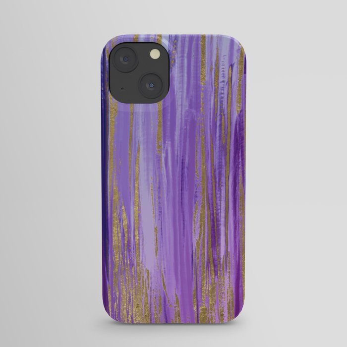 Abstract Purple and Gold iPhone Case