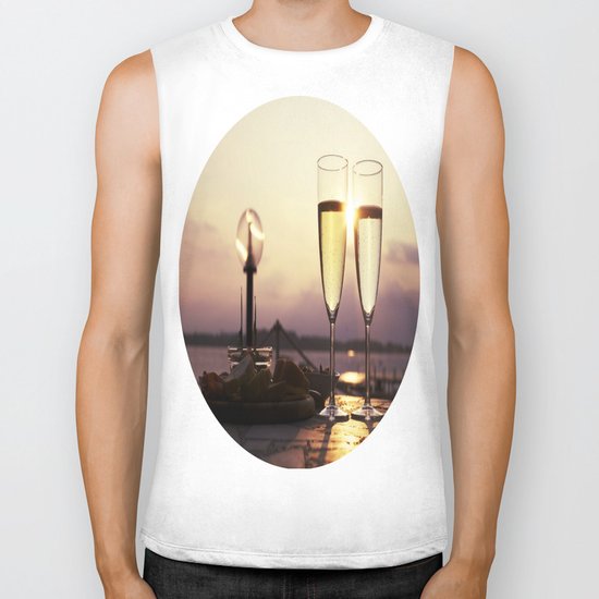 Champagne Date Biker Tank