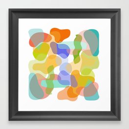 Spring summer vibrant colours abstract shapes Framed Art Print