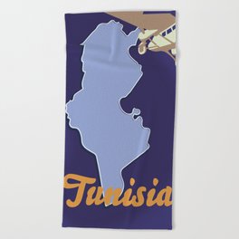 Tunisia Vintage travel poster. Beach Towel