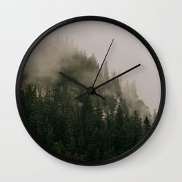Oeschinen Wall Clock | Oeschinen, Trees, Kandersteg, Woods, Clouds, Switzerland, Photo, Forest, Fog, Nature 