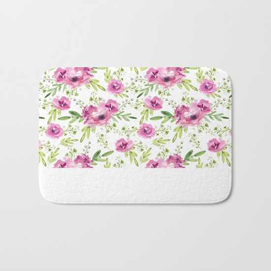 Pink roses Bath Mat
