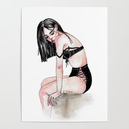 #GIRL WITH LINGERIE Poster
