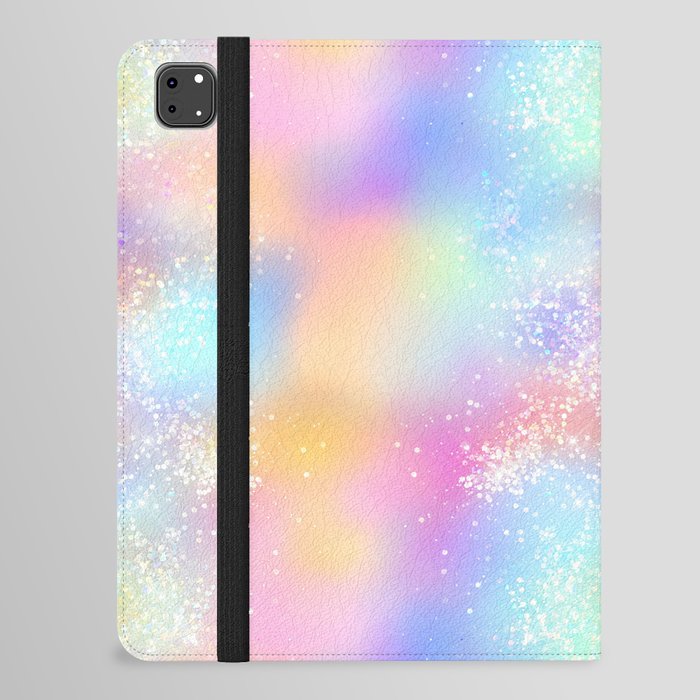 Pretty Holographic Glitter Rainbow iPad Folio Case