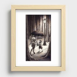 Under The Lamppost Recessed Framed Print