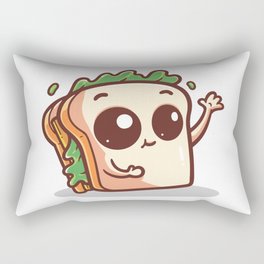 Cute Sandwich Illustration Rectangular Pillow