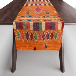Orange Traditional Moroccan Design Table Runner