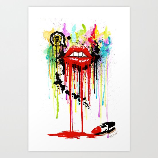 Poison Lips Art Print