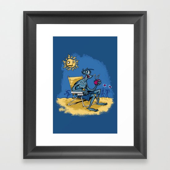 Zombie Beach Party! Framed Art Print