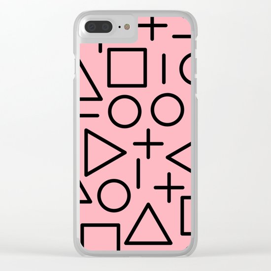 Memphis pattern 70 Clear iPhone Case