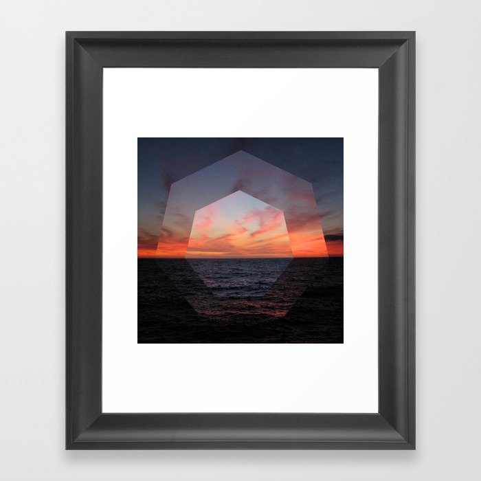 A Sunny Setting Framed Art Print