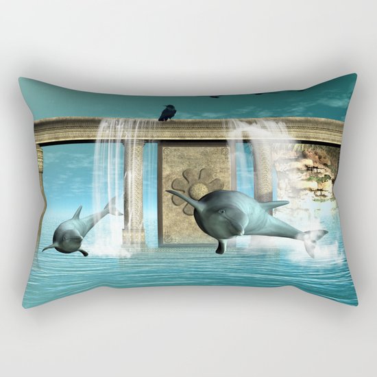 Dolphins Rectangular Pillow