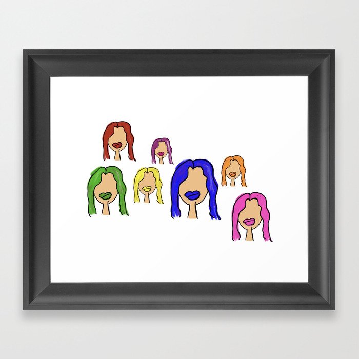 Colorful Characters Framed Art Print