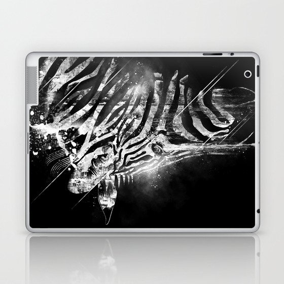 Zebra Mood - White Laptop & iPad Skin