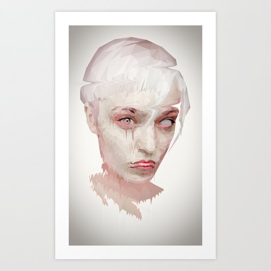 melting girl Art Print
