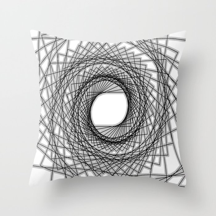 Abstract geometric pattern - gray Throw Pillow